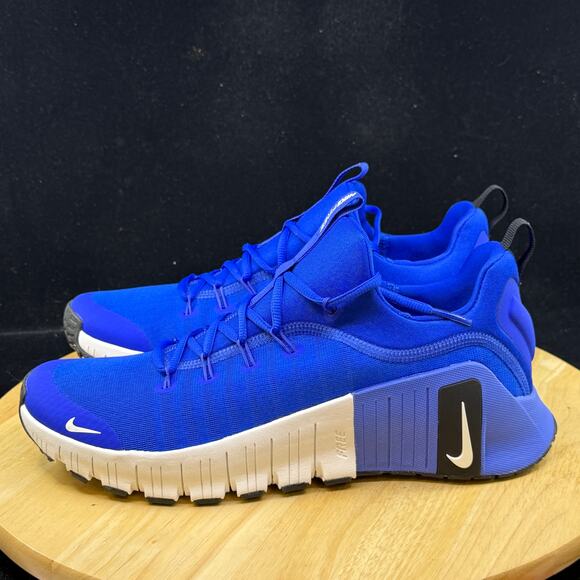 Mens Size 10 Nike Free Metcon 6 Racer Blue White Black Training Shoes FJ7127 402 - Picture 7 of 10